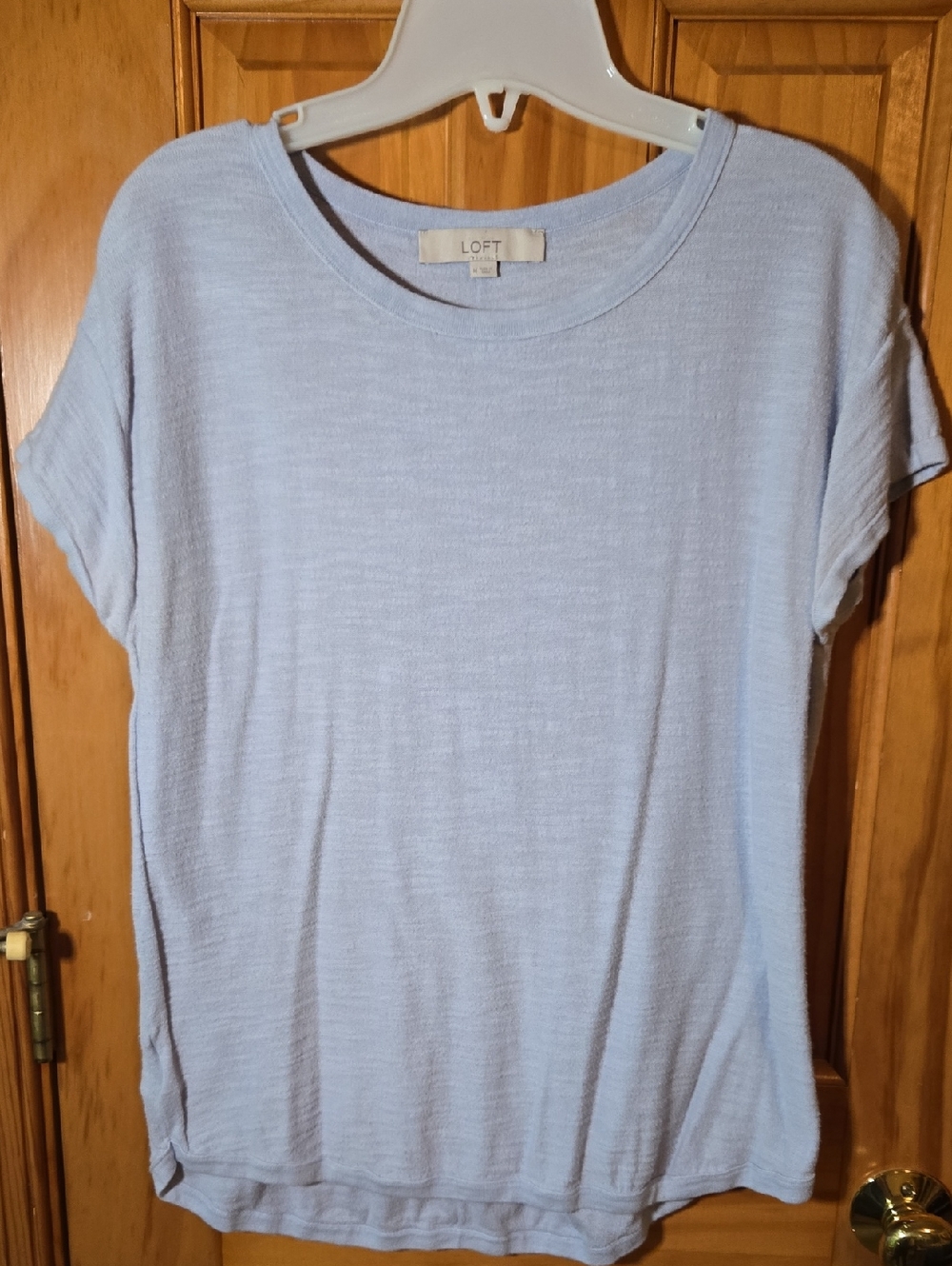 LOFT Women's Light Blue Short Sleeve Tee